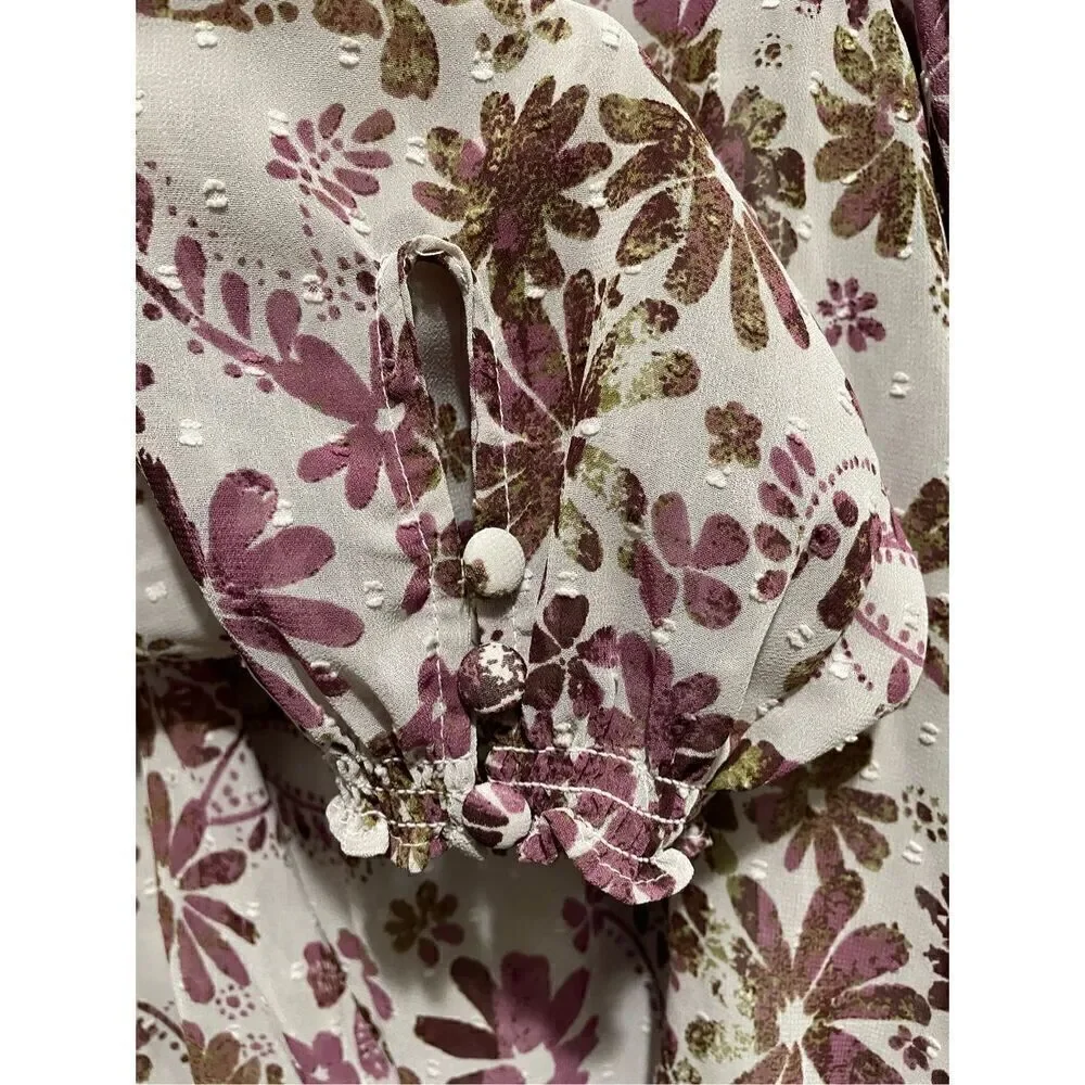 Free People Clarissa floral printed blouse Medium